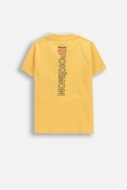 COCCODRILLO marškinėliai trumpomis rankovėmis LICENCE BOY, geltoni, WC5143204LBD-004-122, 122 cm