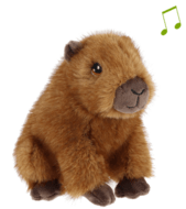 KEEL TOYS pliušinė kapibara su garsu, 15 cm, assort., SE4920