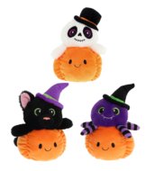 KEEL TOYS pliušinis pabaisiukas ant moliūgo 14cm asort., EH3884