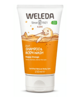 WELEDA šampūnas ir prausiklis HAPPY ORANGE, 150 ml.