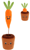 KEEL TOYS pliušinis gėlių vazonėlis Surprise Carrot, 25 cm, SE4954