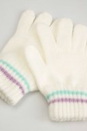 COCCODRILLO pirštinės ACCESSORIES WINTER GIRL, kreminės, ZC5360304AWG-003-XL, XL cm