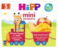 HiPP ekologiška obuolių, persikų ir mangų tyrelė, nuo 5 mėn., 4x100 g., 5805