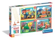 CLEMENTONI dėlionė Busy at Work, 4in1, 21741