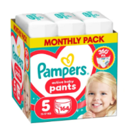 PAMPERS sauskelnės-kelnaitės Pants Monthly, 5 dydis, 12-17kg, 214 vnt., 80894757