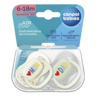CANPOL BABIES silikoninis simetrinis čiulptukas LoveMum&Dad, 6-18m, 2 vnt., 34/940