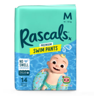 RASCALS maudymosi sauskelnės-kelnaitės COCOMELON, M dydis, 10-15 kg., 14 vnt., 93718