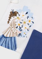 MAYORAL marškinėliai trumpomis rankovėmis ir tamprės, porcelain, 3.724-88, 116  cm