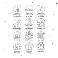 CEBA maitinimo pagalvė DUO, Jersey Abstraction, W-885-000-827