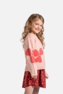 COCCODRILLO megztinis HEARTS GIRL KIDS, powder pink, ZC4172101HGK-033-122, 122 cm