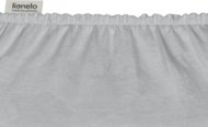 LIONELO paklodės su guma lopšiukui BAMBOO SHEET, 70x28 cm., 2 vnt., White/Grey