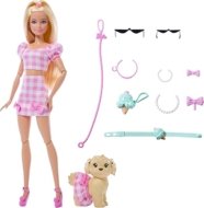 BARBIE Twinning Looks šviesiaplaukės lėlės ir šunelio rinkinys, JFP36