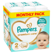 PAMPERS sauskelnės Premium Care Monthly, 2 dydis, 4-8kg, 246 vnt., 80883541