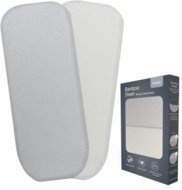 LIONELO paklodės su guma lopšiukui BAMBOO SHEET, 70x28 cm., 2 vnt., White/Grey