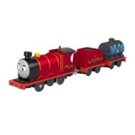 THOMAS & FRIENDS motorizuotas teminis garvežiukas su vagonu 2022, HFX97