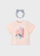 MAYORAL marškinėliai trumpomis rankovėmis ir galvos juosta, salmon, 3.010-96, 134  cm