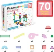 PICASSO TILES Magnetinis konstruktorius Marble Run 70 det., PTG70