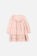 COCCODRILLO suknelė ilgomis rankovėmis NATURE GIRL NEWBORN, rožinė, ZC3128102NGN-007