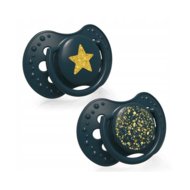 LOVI silikoniniai dinaminiai čiulptukai STARDUST, žalia, 0-3 mėn., 2 vnt., 22/892_green