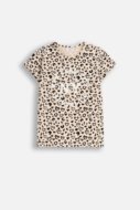COCCODRILLO marškinėliai EVERYDAY GIRL A, kreminiai, ZC5143236VGA-002-134, 134 cm