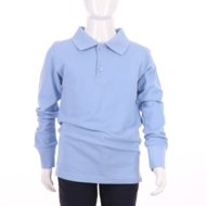 MAMAJUM polo marškinėliai ilgomis rankovėmis 10-000006, žydri, 128/134 cm