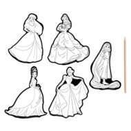 MOXY DISNEY PRINCESS nutrinamų lipdukų rinkinys, TT045200