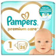PAMPERS sauskelnės, Premium Care dydis 1, 26 vnt, 81765753