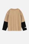 COCCODRILLO marškinėliai ilgomis rankovėmis MAXI MINI BOY KIDS, smėlio spalvos, ZC3143103MBK-002