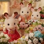 SYLVANIAN FAMILIES Šokoladinių triušiukų šeimynėlė, 5655SYL