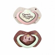 CANPOL BABIES simetrinis silikoninis čiulptukas SLEEPY KOALA, 0-6m, pink, 2vnt., 22/658_pin