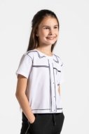 COCCODRILLO marškinėliai CARTOONS GIRL JUNIOR, balti, ZC4143202CGJ-001-164, 164 cm