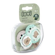 LOVI dinaminis silikoninis čiulptukas CapiChill Boy, 18m+, 2 vnt., 22/934boy