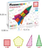 PICASSO TILES Magnetinis konstruktorius Rocket Booster 32 det., PT32
