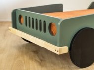 BENLEMI vaikiška lova-džipas BEEP, 80x160 cm., Sage green, JP-0063/80X160-SAL