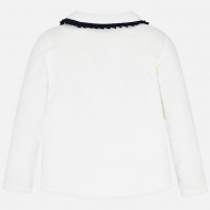 MAYORAL polo marškinėliai ilgomis rankovėmis 6A, natural/red, 131-64