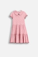 COCCODRILLO suknelė trumpomis rankovėmis, rožinė, WC6129201HGK-007-122, 122 cm