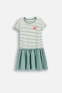 COCCODRILLO suknelė trumpomis rankovėmis, žalia, WC6129201RGK-011-104, 104 cm
