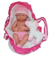BAMBOLINA lėlė - kūdikis su pliušiniu vienaragiu Unicorn Dreams, 36cm, BD1263