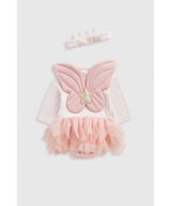 MOTHERCARE suknėlė ilgomis rankovėmis ir galvos juosta, IF546 80