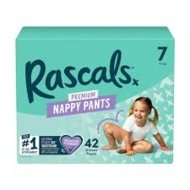 RASCALS sauskelnės-kelnaitės, 7 dydis, 17 kg+, 42 vnt.