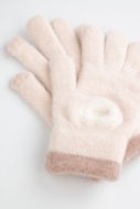 COCCODRILLO pirštinės ACCESSORIES WINTER GIRL, kreminės, ZC5360310AWG-002-L, L cm