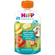 HiPP ekologiška obuolių, bananų, mango tyrelė su kokosų kremu bei avižomis, nuo 6 mėn., 100 g., 47011