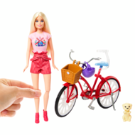 BARBIE lėlės ir dviračio rinkinys, HWJ00