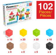 PICASSO TILES Magnetinis konstruktorius Magnetic Cubes 102 det., PMC102