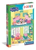 CLEMENTONI dėlionė Peppa Pig, 2x20 det., 24831