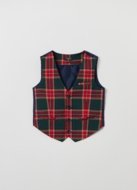 OVS BOY3-10Y VEST 2M 6-7 GREEN CHECK 001913375