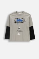COCCODRILLO marškinėliai ilgomis rankovėmis, pilki, cm