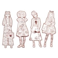DJECO kūrybinis spalvinimo rinkinys Les demoiselles - Nina & friends, DJ09548