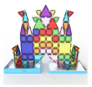 PICASSO TILES Magnetinis konstruktorius Construction set with Pencil box 100 det., PN04