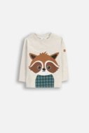 COCCODRILLO marškinėliai FOREST FRIENDS BOY NEWBORN, pilki, ZC5143101FBN-019-080, 80 cm